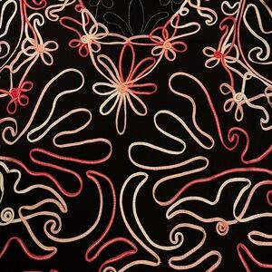ONCE AGAIN Textured 3/4 sleeve Blouse SZ L